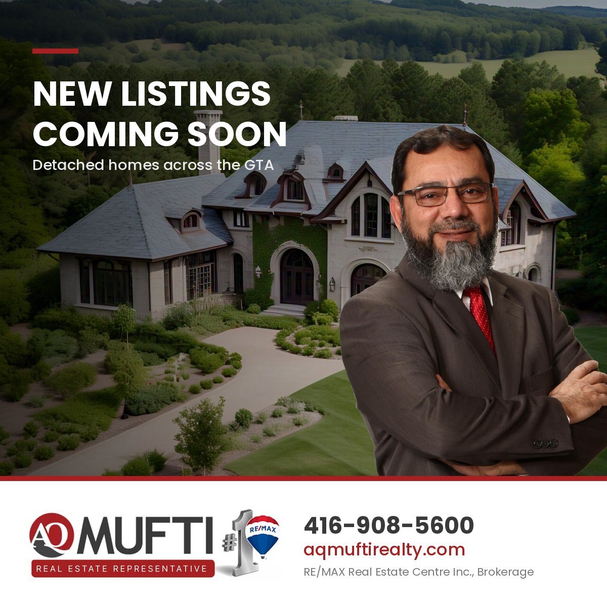New detached home listings coming soon with A. Q. Mufti across the Greater Toronto Area